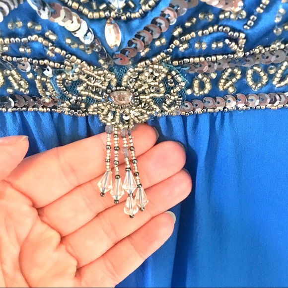 NWT Sue Wong Nocturne Beaded Blue Evening Dress - Picture 4 of 8